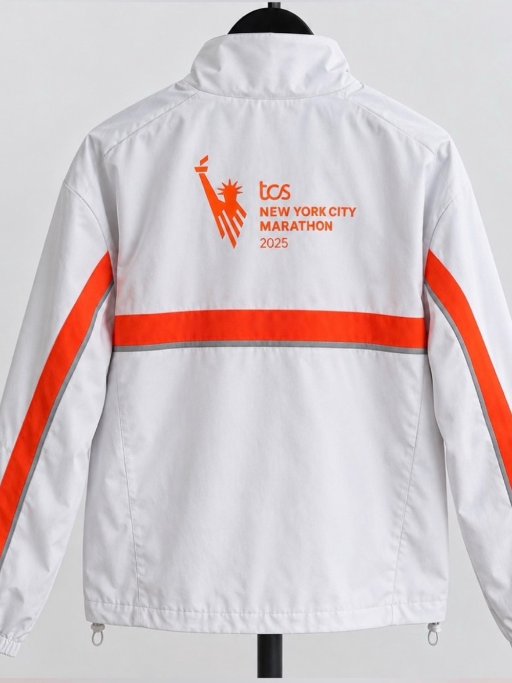 New Balance TCS NYC Marathon Women’s Jacket Gray Orange S NWT $150